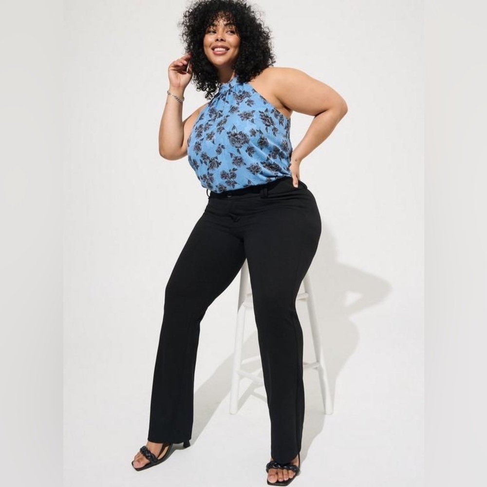 Torrid Clip Chiffon Mock Neck Halter